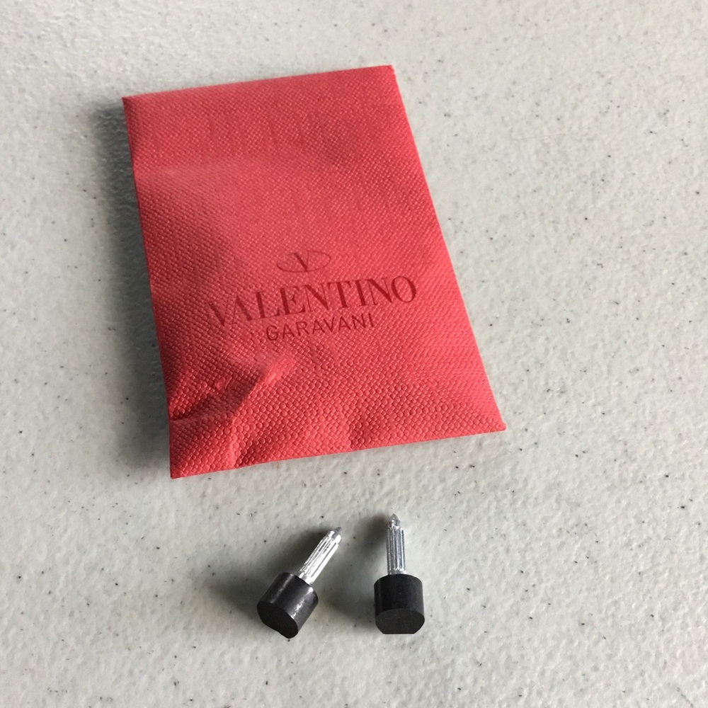 VALENTINO NEW SET REPLACEMENT HEEL CAPS NO SHOES IN ORIGINAL ENVELOPE